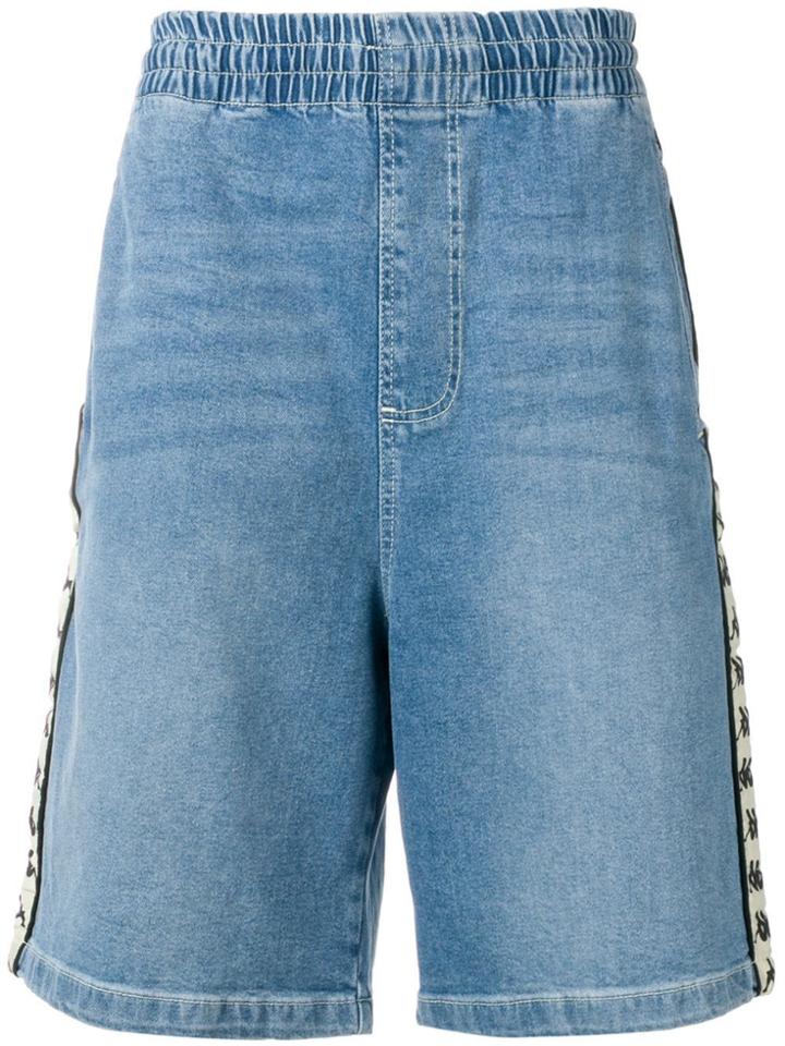 Kappa Contrast Logo Denim Shorts - Blue