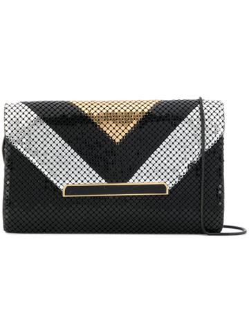 Rewind Vintage Affairs Color Block Clutch Bag - Black
