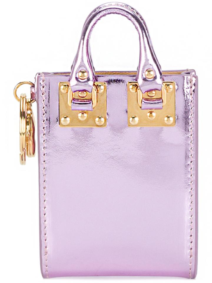 Sophie Hulme Albion Tote Charm - Pink & Purple