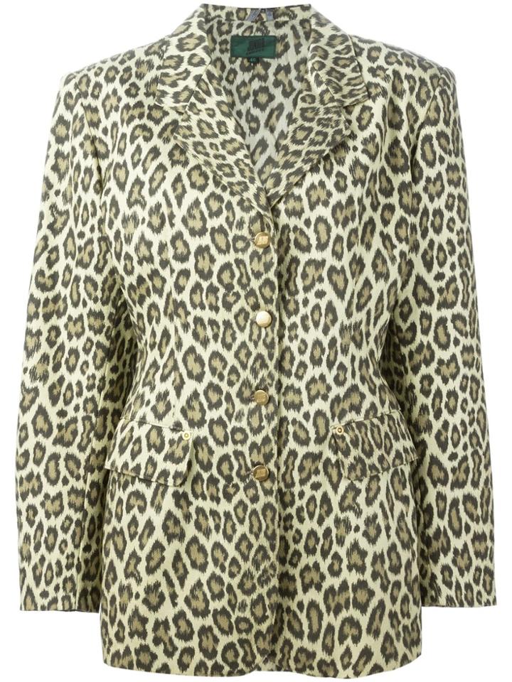 Jean Paul Gaultier Vintage Leopard Print Blazer - Nude & Neutrals