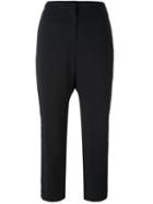 No21 Cropped Trousers, Women's, Size: 38, Black, Viscose/spandex/elastane