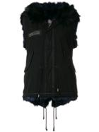 As65 Fur-trim Gilet Jacket - Black