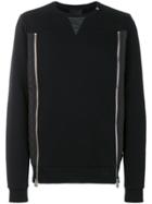 Philipp Plein Double Zip Front Sweatshirt - Black