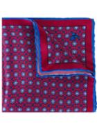 Canali Floral Pocket Handkerchief, Men's, Red, Silk