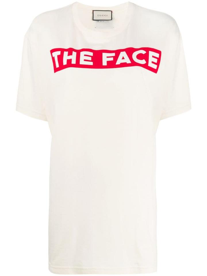 Gucci The Face Print T-shirt - Neutrals