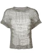 Antonelli Rufa Knitted Top - Silver