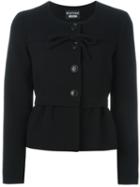 Boutique Moschino Front Bow Peplum Jacket