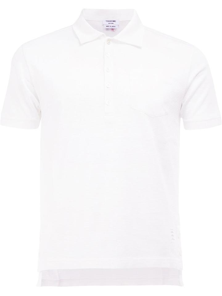 Thom Browne Perforated Polo Shirt - White