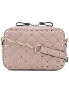 Valentino Rockstud Quilted Cross Bosy Bag - Pink & Purple