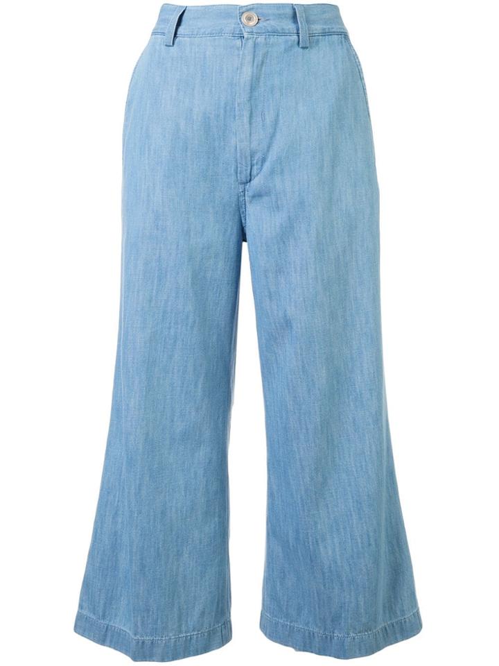 Gucci Embroidered Denim Culottes - Unavailable