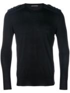 Maison Margiela Ribbed Low Neck Sweater - Black