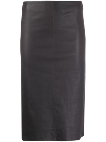 Arma Fitted Midi Skirt - Grey