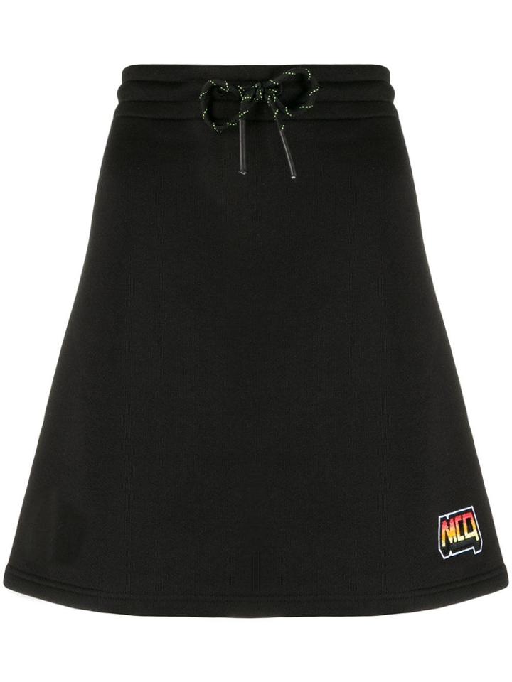 Mcq Alexander Mcqueen Side Stripe A-line Skirt - Black