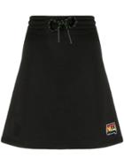 Mcq Alexander Mcqueen Side Stripe A-line Skirt - Black