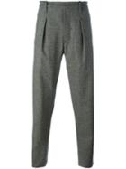 Lemaire Pleated Tapered Trousers, Men's, Size: 48, Grey, Cotton/viscose/wool