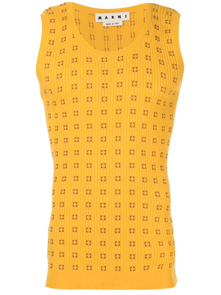 Marni Textured Pullover - Yellow & Orange