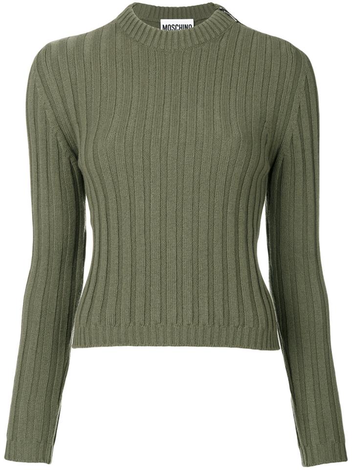 Moschino Ribbed Jumper - Green