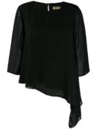 Liu Jo Long Sleeved Contrast Blouse - Black