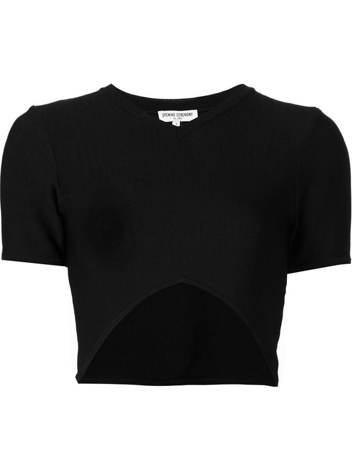 Opening Ceremony Puff Sleeves Cropped Top