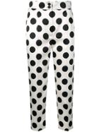 Dolce & Gabbana Dotted Cropped Trousers - White