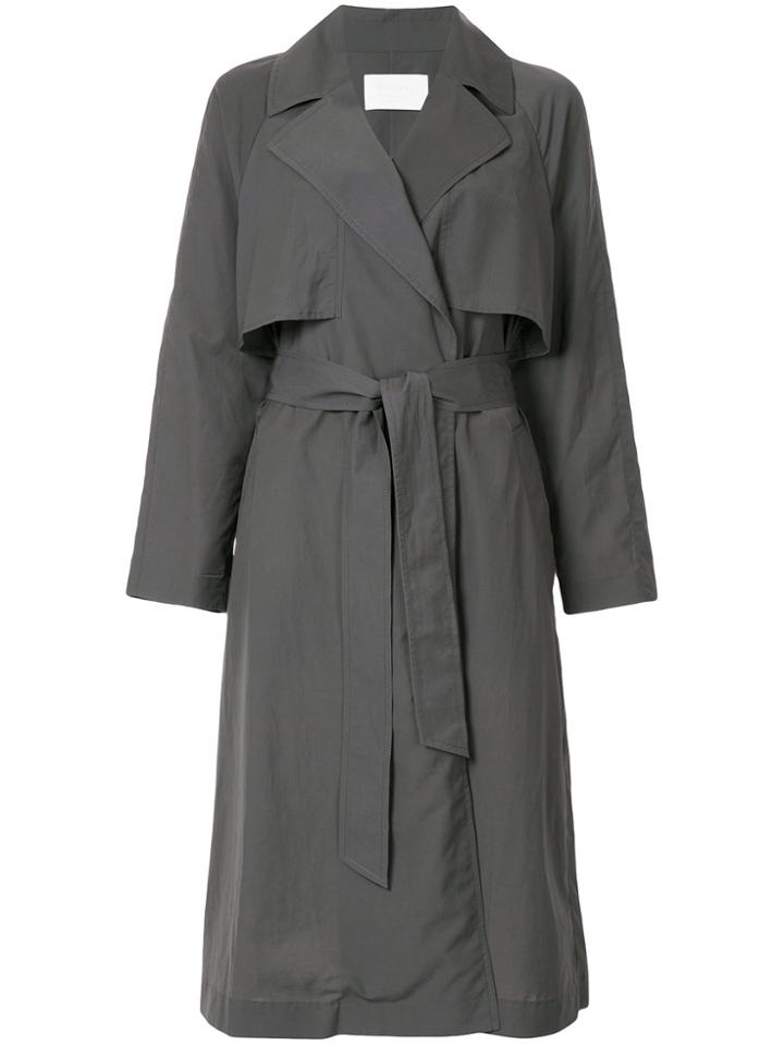 Ballsey Draped Belted Coat - Grey