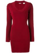 Alaïa Vintage Knitted Mini Dress - Red
