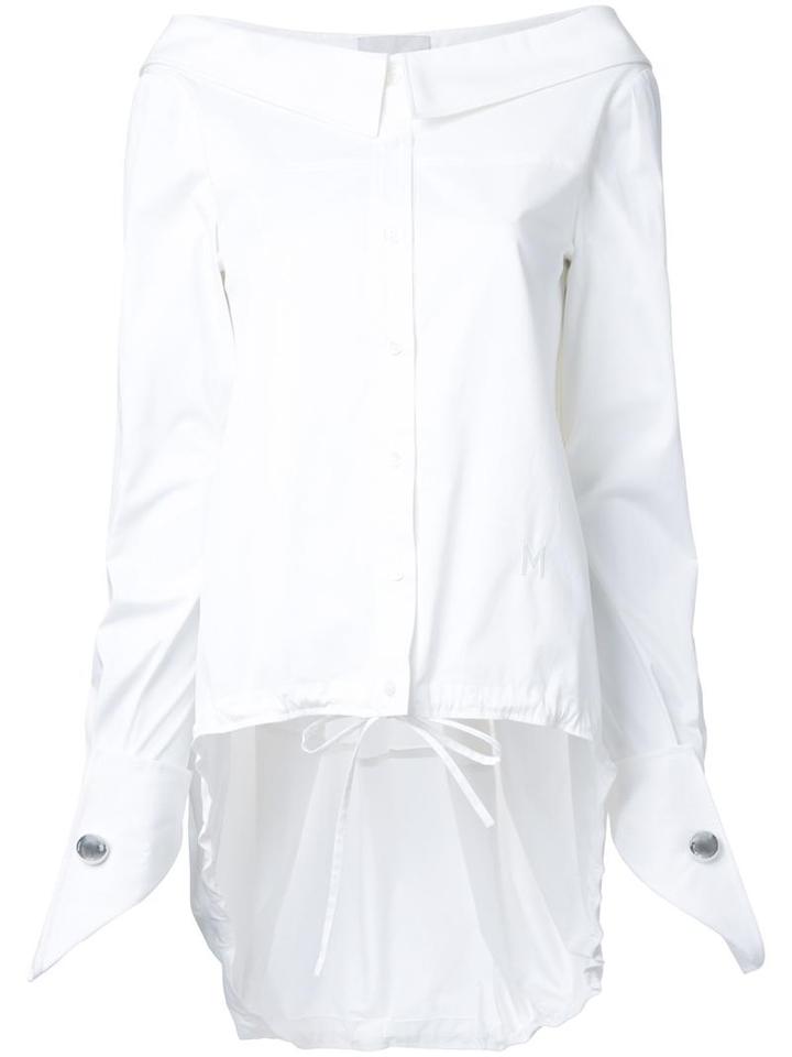 Monse Off-shoulder Shirt, Women's, Size: 4, White, Cotton/spandex/elastane