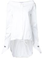 Monse Off-shoulder Shirt, Women's, Size: 4, White, Cotton/spandex/elastane