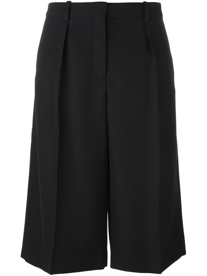 Maison Margiela Tailored Knee Length Shorts, Women's, Size: 40, Black, Cotton/virgin Wool