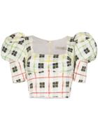 Silvia Tcherassi Brett Cropped Checked Top - Multicolour