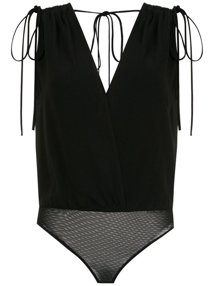 Nk Tie Detail Bodysuit - Black