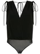 Nk Tie Detail Bodysuit - Black