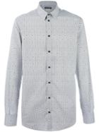 Dolce & Gabbana Dot Printed Shirt, Men's, Size: 42, White, Cotton