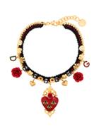 Dolce & Gabbana Sacred Heart Choker Necklace - Black