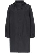 Helmut Lang Hooded Mid-length Raincoat - Black