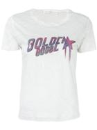 Golden Goose Deluxe Brand Distressed Logo Print T-shirt, Women's, Size: Small, Grey, Cotton