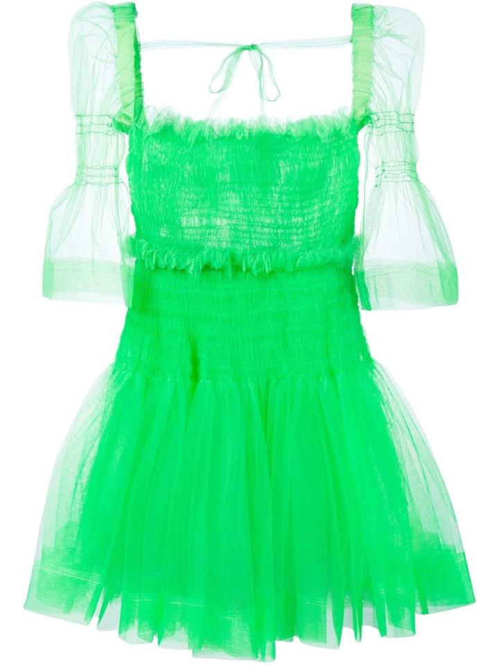 Molly Goddard Sophie Mini Dress - Green