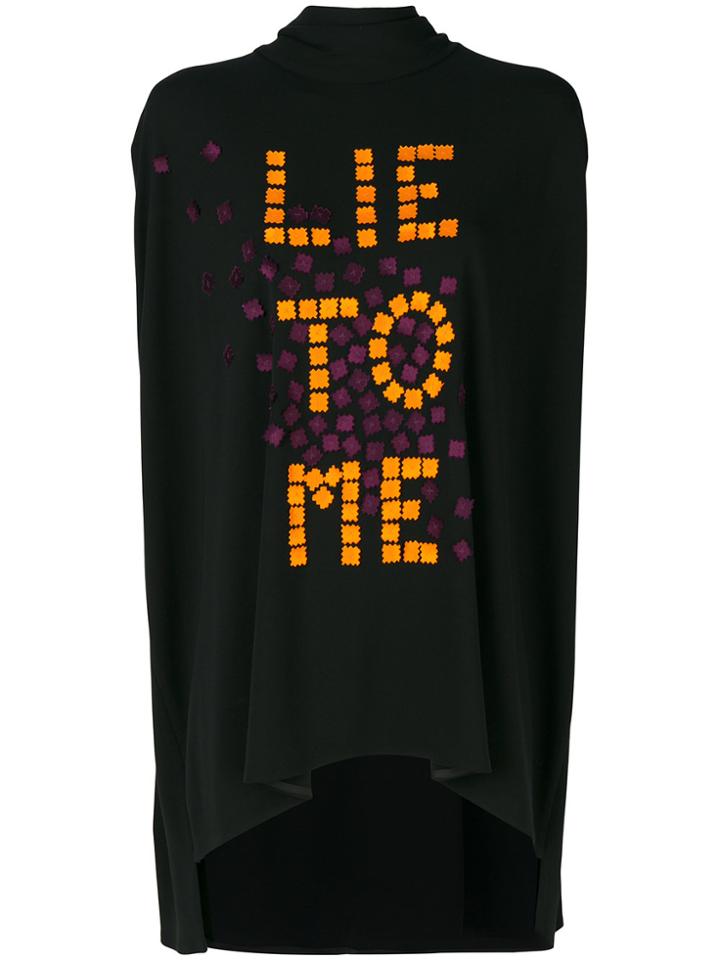 Talbot Runhof Lantern Blouse - Black