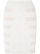 Alexander Mcqueen Lace Pencil Skirt, Women's, Size: Medium, Pink/purple, Silk/polyester/viscose