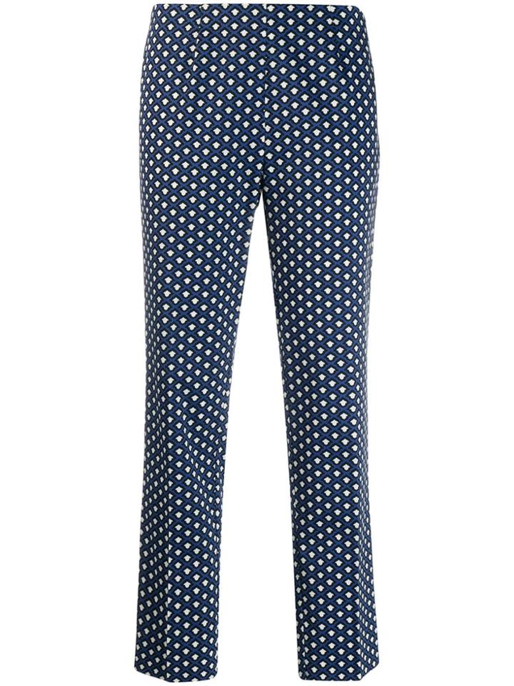 Altea Geometric Print Trousers - Blue