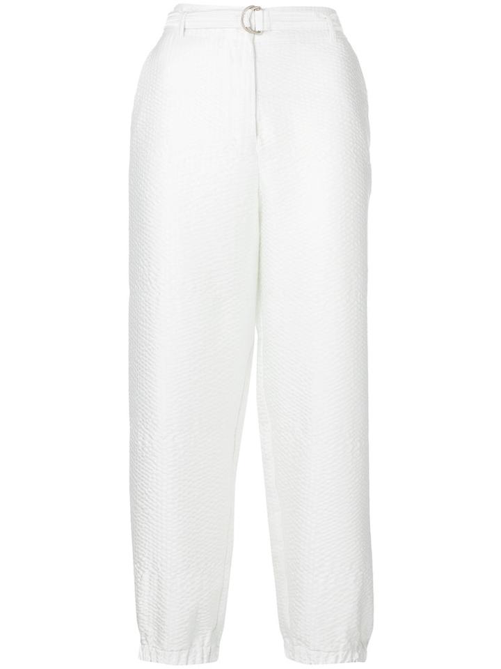 Christian Wijnants - Cropped Trousers - Women - Polyester - 36, White, Polyester