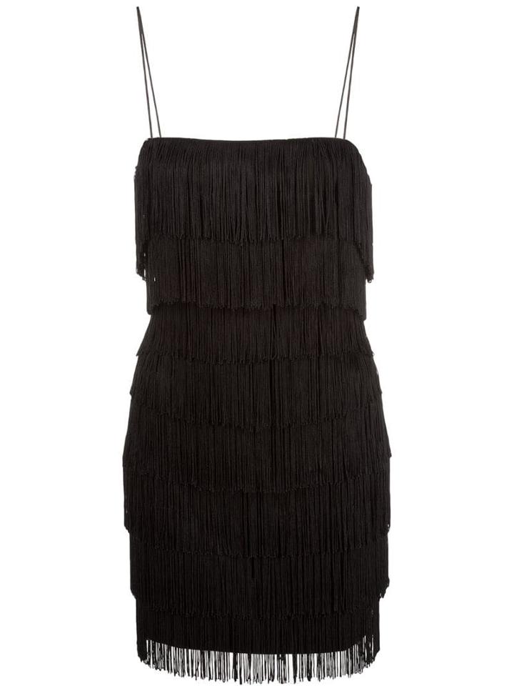 Likely Fringed Mini Dress - Black