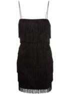 Likely Fringed Mini Dress - Black