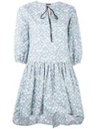 Garpart - Floral Print Flared Dress - Women - Cotton - Xs, Grey, Cotton