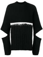 Helen Lawrence Split Sleeve Jumper, Men's, Size: Large, Black, Polyamide/mohair/wool/lambs Wool