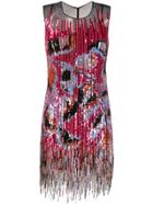 Emilio Pucci Fringed Sequin Embellished Dress - Pink