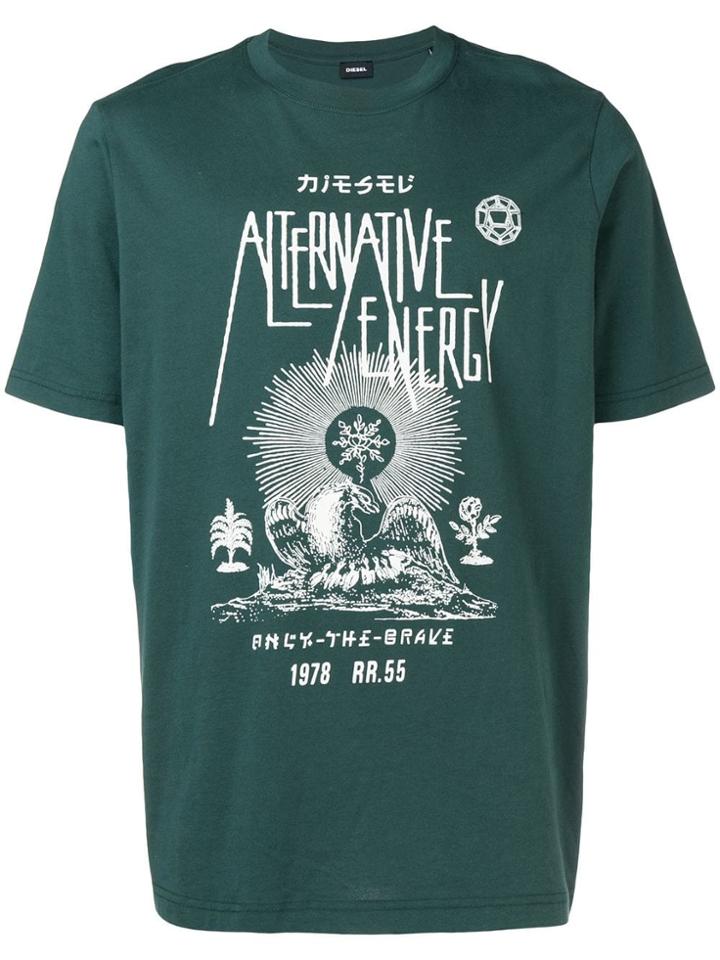 Diesel Eagle Print T-shirt - Green