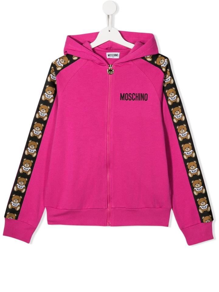 Moschino Kids Teen Teddy Bear Print Hoodie - Pink
