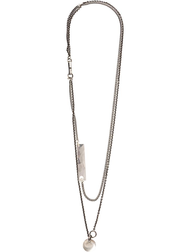 Werkstatt:münchen Long Double Chain Necklace - Metallic