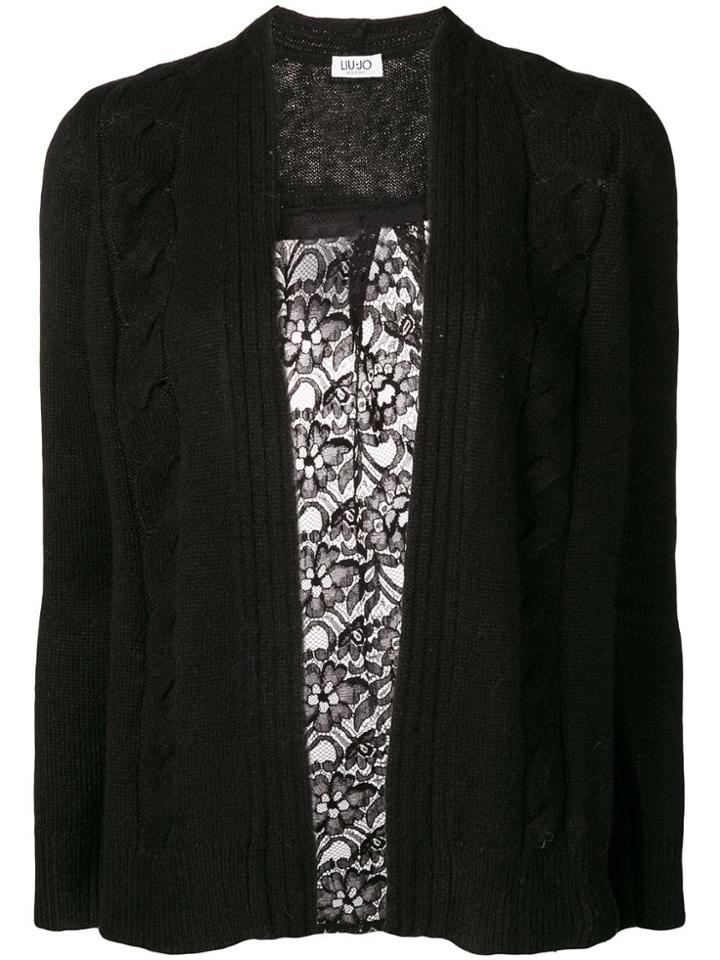 Liu Jo Cable Knit Cardigan - Black
